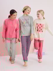 Ecru Cream/Pink Jogger Pyjamas 3 Pack (3-16yrs) - Image 8 of 14