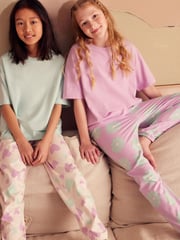 Pastel Purple/Blue Joggers Pyjamas 2 Pack (3-16yrs) - Image 1 of 9