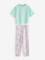 Pastel Purple/Blue Joggers Pyjamas 2 Pack (3-16yrs) - Image 6 of 9