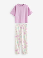 Pastel Purple/Blue Joggers Pyjamas 2 Pack (3-16yrs) - Image 7 of 9