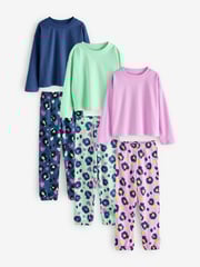 Bright Animal Print Joggers Pyjamas 3 Pack (3-16yrs) - Image 5 of 9