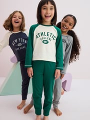 Blue/Grey Jogger Pyjamas 3 Pack (3-16yrs) - Image 1 of 11