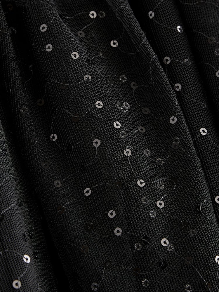 Black Sequin Tulle Party Dress (3-16yrs) - Image 7 of 7