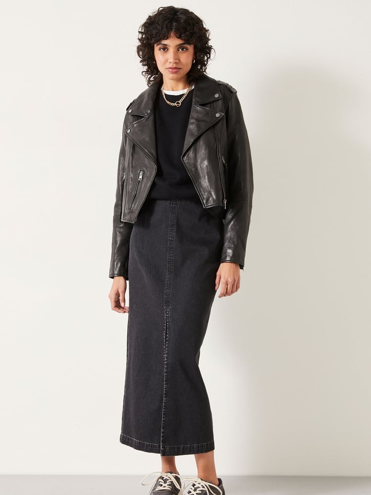 Hush Black Rachel Denim Maxi Skirt - Image 1 of 5
