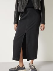 Hush Black Rachel Denim Maxi Skirt - Image 3 of 5