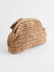 Natural Leather Bow Clutch Bag - Image 6 of 9