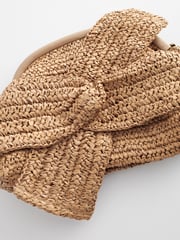 Natural Leather Bow Clutch Bag - Image 8 of 9