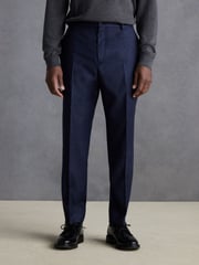 Blue Signature Zignone Italian Wool Flannel Slim Fit Formal Trousers - Image 1 of 8