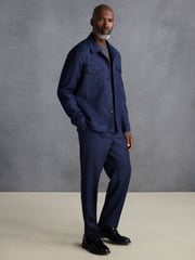 Blue Signature Zignone Italian Wool Flannel Slim Fit Formal Trousers - Image 2 of 8