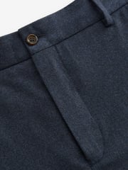 Blue Signature Zignone Italian Wool Flannel Slim Fit Formal Trousers - Image 6 of 8