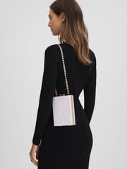 Reiss White Gigi Acetate Clutch Bag - Image 2 of 6