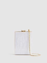 Reiss White Gigi Acetate Clutch Bag - Image 4 of 6