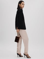 Reiss Tortoise Gigi Acetate Clutch Bag - Image 2 of 6