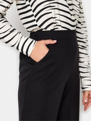 Long Tall Sally Black Elasticated Wide Leg Trousers - Image 4 of 4