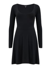 Pour Moi Black Bailey Slinky Recycled Jersey Skater Dress - Image 3 of 5
