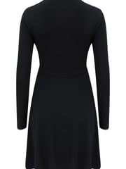 Pour Moi Black Bailey Slinky Recycled Jersey Skater Dress - Image 5 of 5