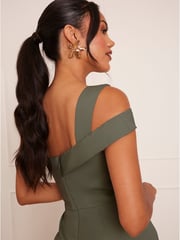 Chi Chi London Green One Shoulder Jumpsuit - Image 4 of 5