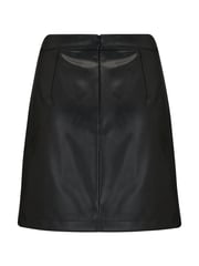 Pour Moi Black Ella Faux Leather Zip Front Mini Skirt - Image 4 of 5