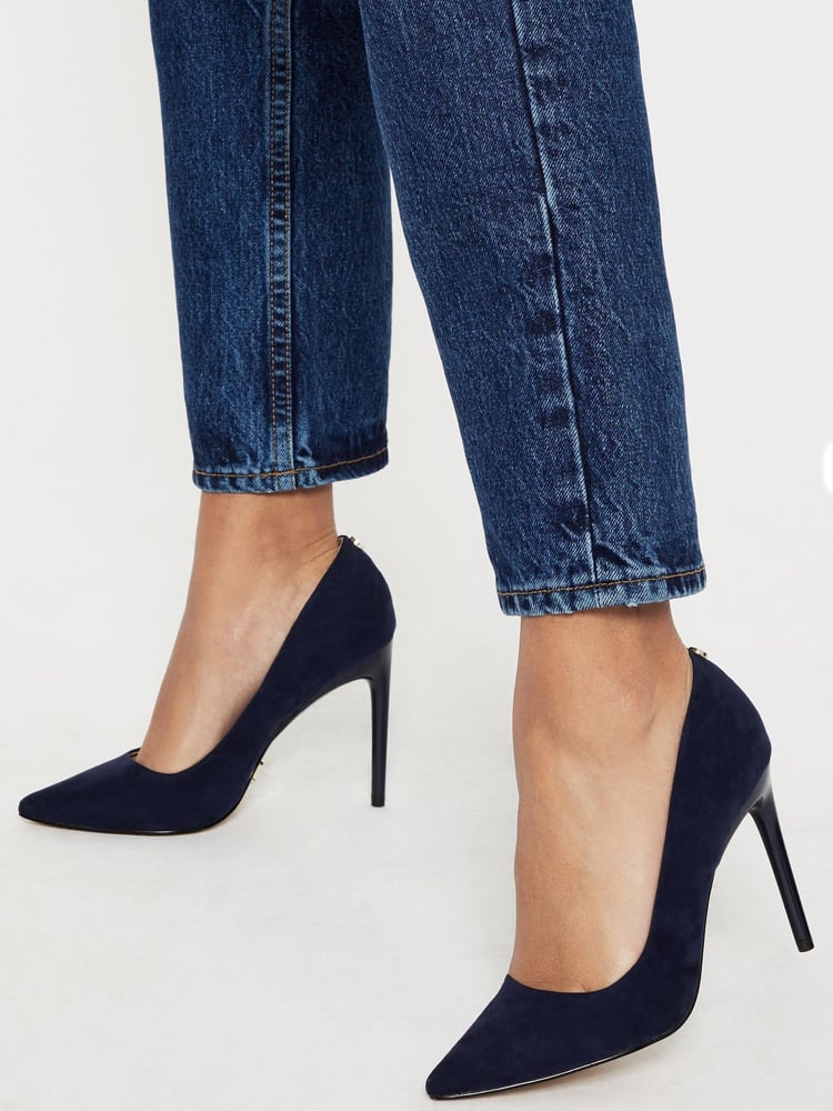 Lipsy Navy Blue Wide FIt Comfort High Heel Court Shoes - Image 1 of 5
