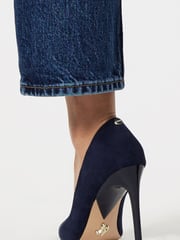 Lipsy Navy Blue Wide FIt Comfort High Heel Court Shoes - Image 3 of 5