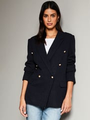 Lipsy Navy Boucle Blazer - Image 1 of 4