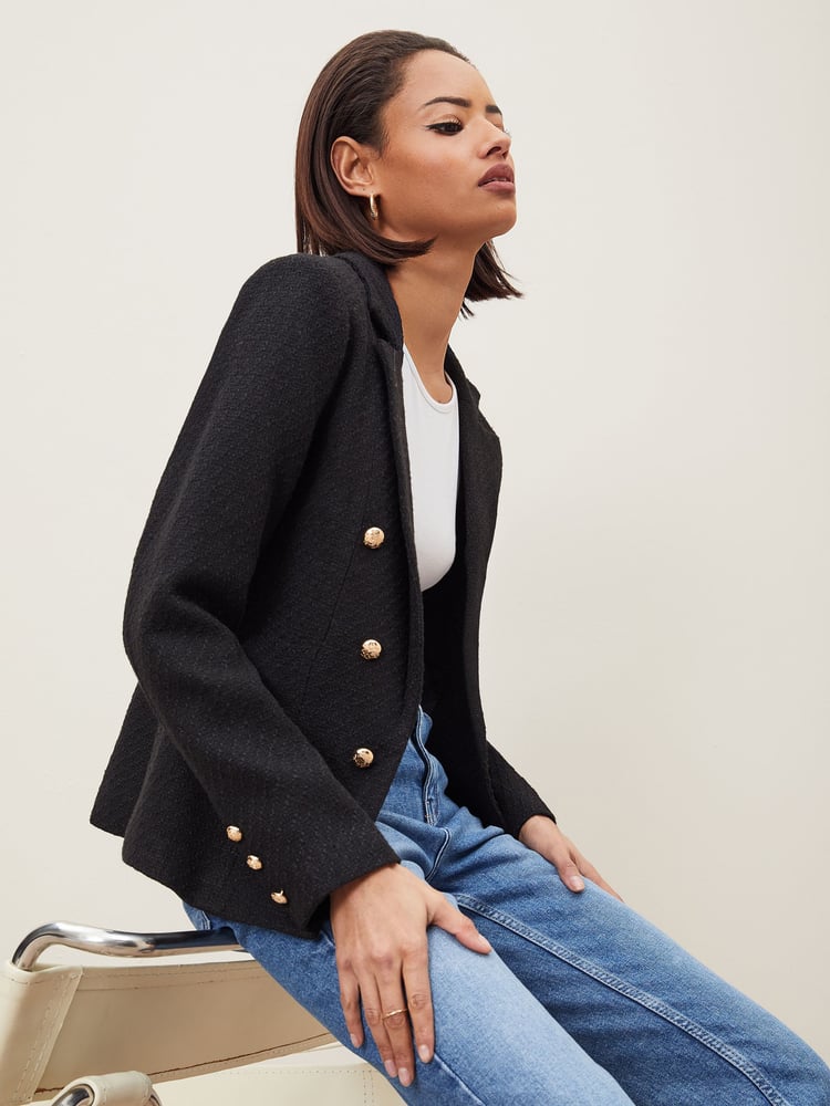 Lipsy Black Boucle Blazer - Image 2 of 4