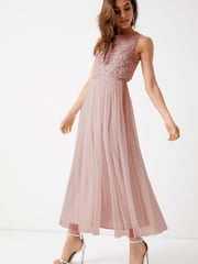 Maya Pink Sleeveless Sequin Midaxi Overlay Dress - Image 1 of 4