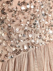 Maya Pink Maternity Delicate Sequin Cap Sleeve Maxi Dress - Image 7 of 7