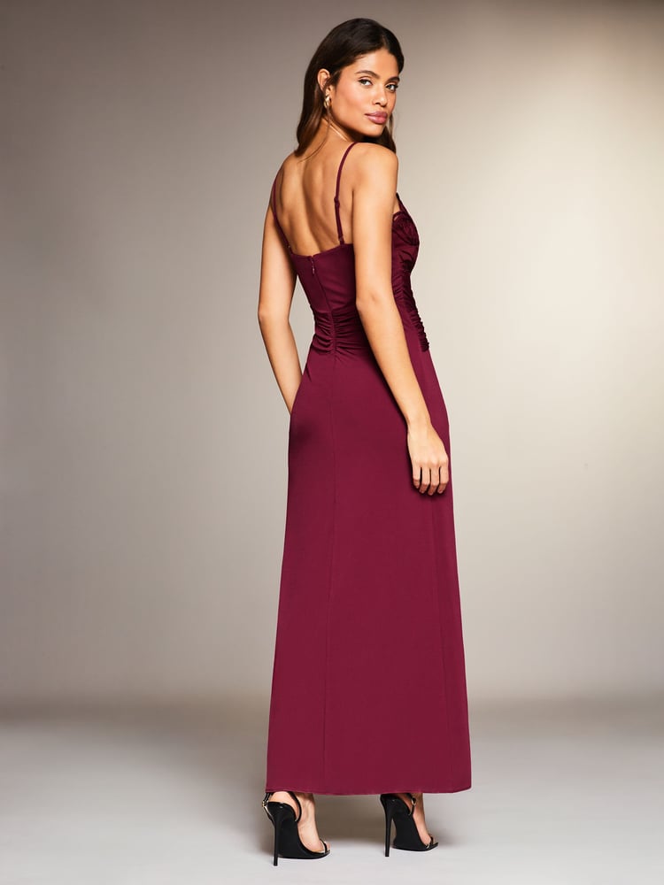 Lipsy Red Applique Lace Cami Maxi Dress - Image 2 of 4 Lipsy Red Applique Lace Cami Maxi Dress - Image 2 of 4