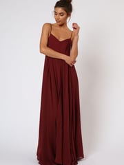 Religion Burgundy/Red Infamous Olsen Full Layer Maxi Dress - Image 2 of 5
