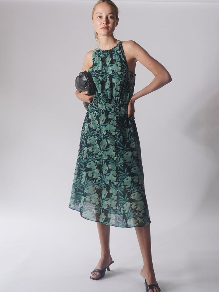 Religion Green Halterneck Destiny Midi Dress In Beautiful Prints - Image 1 of 5