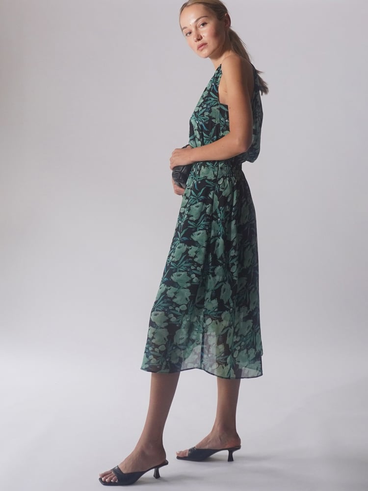 Religion Green Halterneck Destiny Midi Dress In Beautiful Prints - Image 5 of 5