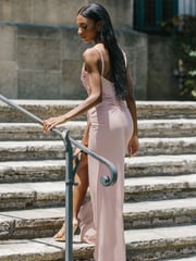 Lipsy Nude Applique Lace Cami Maxi Dress - Image 4 of 4