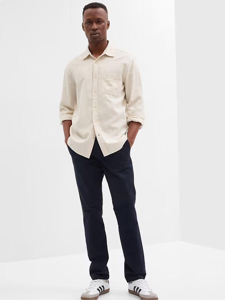 Gap Blue Skinny Fit Stretch Essential Chino Trousers - Image 2 of 4