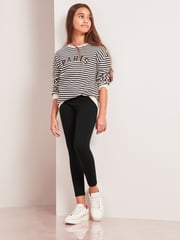 Lipsy Black 2 Pack Full Length Leggings (2-16yrs) - Image 2 of 4