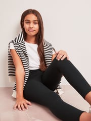 Lipsy Black 2 Pack Full Length Leggings (2-16yrs) - Image 4 of 4