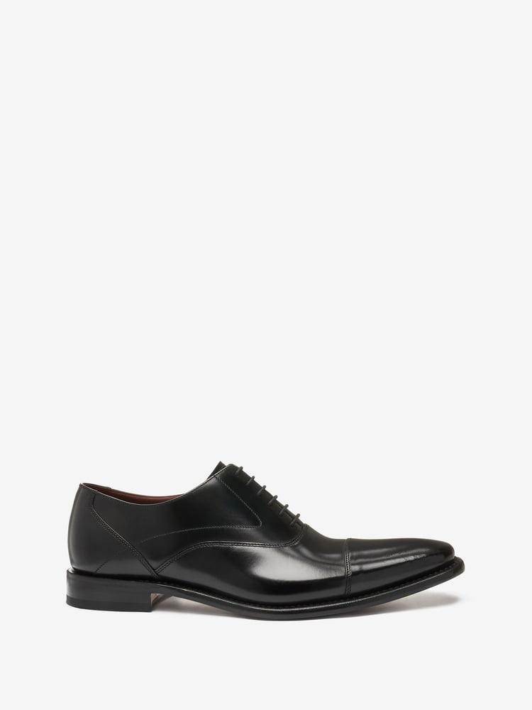 Loake Black Sharp Polished Leather Toe Cap Oxford Shoes - Image 1 of 1 Loake Black Sharp Polished Leather Toe Cap Oxford Shoes - Image 1 of 1