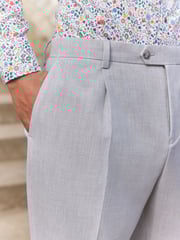Light Grey Relaxed Fit Motionflex Stretch Suit Trousers - Image 5 of 9