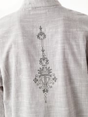 Grey Regular Length Embroidered Boys Kurta (3-16yrs) - Image 3 of 7