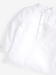 White Shirt Length Embroidered Boys Kurta (3mths-7yrs) - Image 6 of 6