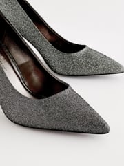 Pewter Shimmer Regular/Wide Fit Forever Comfort® Mid Heel Court Shoes - Image 5 of 5