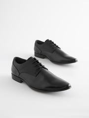 Black Derby Lace- Up Shoes - Image 4 of 12