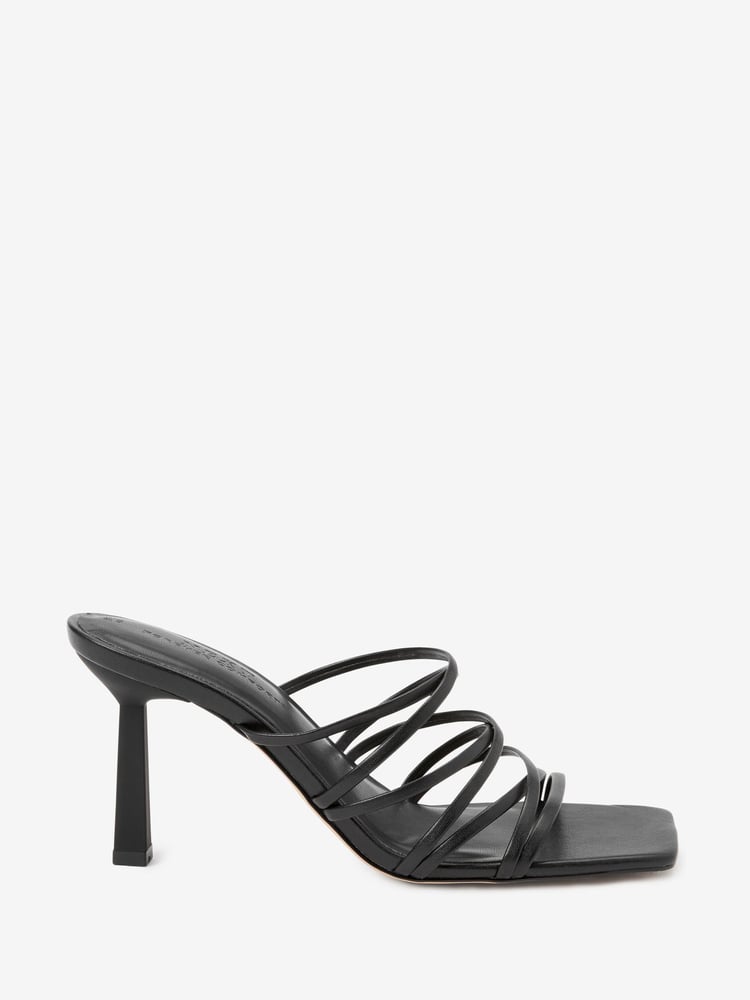 Black Forever Comfort® Multi Strap Mules - Image 1 of 4