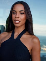 Rochelle Black Halter Cut Out Dress - Image 4 of 8