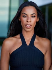 Rochelle Black Halter Cut Out Dress - Image 5 of 8