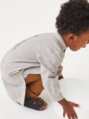 Grey Regular Length Embroidered Boys Kurta (3mths-7yrs) - Image 4 of 9
