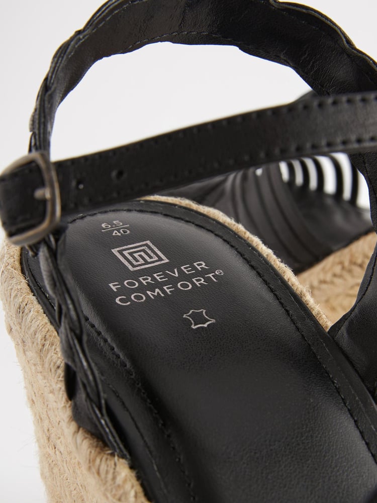Black Leather Huarache Wedges - Image 7 of 7 Black Leather Huarache Wedges - Image 7 of 7