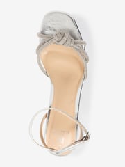Silver Forever Comfort® Platform Bling Twist Sandals - Image 7 of 8