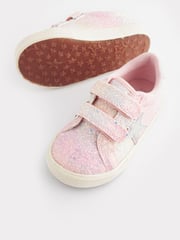 Pink Standard Fit (F) Glitter Star Trainers - Image 9 of 11