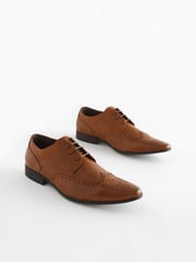 Tan Brown Brogue Shoes - Image 1 of 6